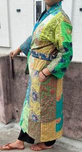 Indian Handmade Cotton Kantha <b>Kimono</b> Unisex Vintage Plus Size Soft <b>Beach</b> Wear Bath Robe Stylish Gift - Product Image 3