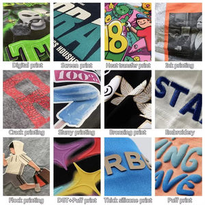 เสื้อยืดคอกลมโอเวอร์ไซส์ผ้าฝ้ายหนา 300GSM สำหรับผู้ชาย สไตล์วินเทจ พิมพ์ลายโลโก้แบบ DGT ได้ - Product Image 6