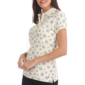 เสื้อโปโลขายส่งสำหรับผู้หญิง ผ้าฝ้าย 100% คอกลม รับทำโลโก้ OEM สีและดีไซน์ตามสั่ง เสื้อโปโลผู้หญิง - Product Image 1