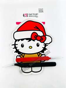 Nouvelle tuile de cils Hello Kitty mignon acrylique personnalisé durable avec aimant pour pince à épiler d'extension de cils tuile de cils personnalisée disponible - Product Image 3