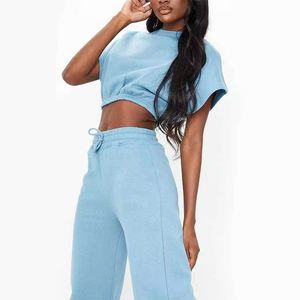 Pantalons décontractés d'hiver pour femmes, confortables, droits, en polaire, chauds, doux, à la taille extensible, pour tous les jours, avec dentelle plate à l'avant - Product Image 2