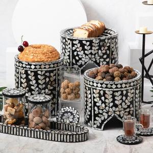 Présentoir de gâteau d'incrustation bleue parfait pour la décoration de table à la maison utilisation d'événements et but de cadeau en gros de l'Inde - Product Image 6