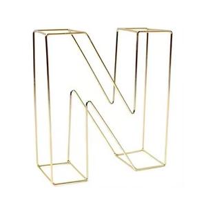 Piso de alambre de metal chapado en oro de pie decorativo de la A LA Z todos los alfabetos unidos para la pared del hogar alfabeto decorativo - Product Image 4