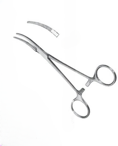 คีมหนีบหลอดเลือดแบบโค้ง Kelly Delicate Hemostatic Forceps ขนาด 14 ซม. ทำจากสแตนเลสสตีล พร้อมระบบล็อคแบบ Ratchet สำหรับการผ่าตัด - Product Image 3