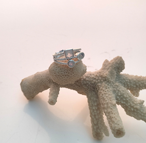 925 bijoux fins en argent Sterling pour femmes bagues de fiançailles/mariage pierre de lune pierre précieuse diamant pierre principale lunette réglage en vrac - Product Image 3