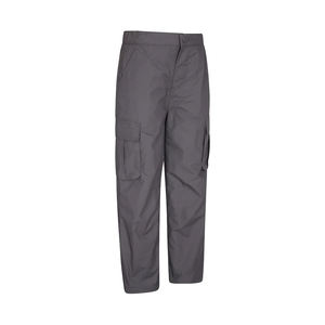 Pantalon cargo d'extérieur personnalisé pour hommes, pantalon d'été de voyage léger de couleur grise à séchage rapide avec quatre poches - Product Image 3