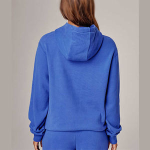 Sudadera con capucha de algodón de gran tamaño de gran oferta para mujer, sudadera con hombros caídos y logotipo personalizado con estampado 3D de Puff para mujer - Product Image 2