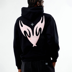 Sudadera con capucha de gran tamaño hombro caído Vintage peso pesado Streetwear pulóver Sudadera con capucha personalizada - Product Image 1