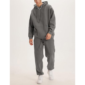 Chándal atlético de 2 piezas para hombre, chándal informal, conjunto deportivo de entrenamiento, ropa deportiva, conjuntos de ropa de algodón 100% para hombre - Product Image 3