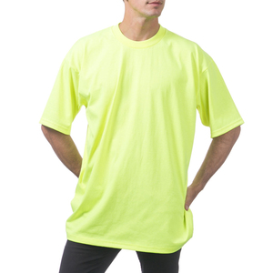เสื้อยืดคอกลมผ้าฝ้ายผสมสีฟ้าอ่อนสำหรับผู้ชาย, เสื้อยืดผ้าฝ้าย65% 35% โพลีเอสเตอร์สีล้วนสำหรับผู้ชาย - Product Image 4
