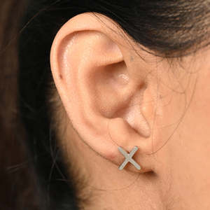 Pendientes de Plata de Ley 925 de Primera Calidad para Mujer, Diseño Moderno con Diamantes en Oro Rosa, Multiforma (Corazón, Letra, Flor, Estrella) - Product Image 3