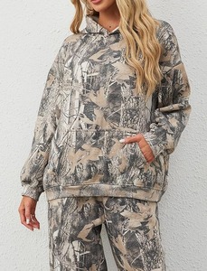 Nouveau Camo De Luxe Femmes Hoodies Haute Qualité Coton Polaire Acide Lavage Pull Lourd Streetwear Boxy Fit Hiver Automne - Product Image 5