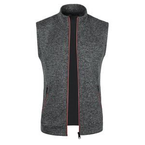 Automne hiver hommes laine tactique gilet décontracté tricoté velours haut haute rue fermeture éclair sans manches col haut solide vêtements d'extérieur - Product Image 1