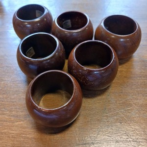 Anneaux personnalisés modernes et à la mode pour serviettes en gros fournitures ronds de serviette géométriques en bois ronds de serviette en tissu décoratifs - Product Image 5