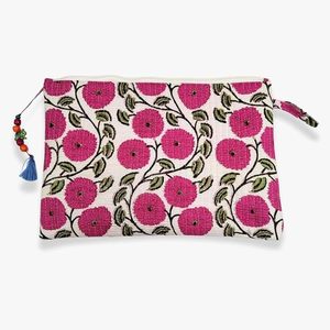 Hecho a mano para Sling Durable Laptop Sleeve Stylish Floral Print Acolchado Tela de algodón suave Cierre de cremallera ligero Amigable para viajes - Product Image 1