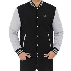Chaqueta Varsity Clásica de Lana con Cierre de Cremallera, Estilo Bomber, Personalizable con Logotipo, Gruesa, Impermeable y Resistente al Viento, para Invierno, Universidad o Béisbol - Product Image 1