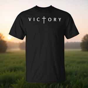 T-Shirt Minimalista con Croce Vittoriosa, Abbigliamento Religioso Cristiano Promozionale - Product Image 3