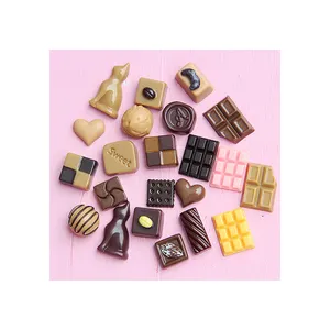 Großhandel Mischung Simulation von Schokoladen harz Charms Früchte Coolie Flatback Cabochons Zubehör