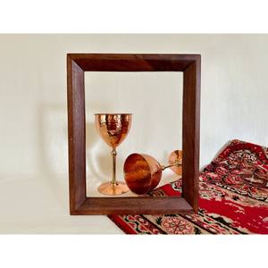 Vintage cuivre métal gobelet boîte-cadeau cuivre et laiton verre à vin anniversaire mariage pendaison de crémaillère Couples amoureux du vin cadeaux - Product Image 4