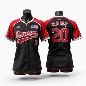 Las camisetas de béisbol y los uniformes de softbol de alta calidad obtienen ropa deportiva impresa Digital de poliéster de malla transpirable hecha a medida - Product Image 2