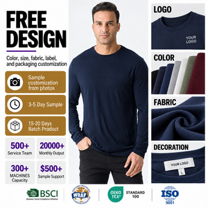 FNJIA <strong>Merino</strong> Protect 100% <strong>Merino</strong> <strong>Wool</strong> Knitted Breathable <strong>Base</strong> <strong>Layer</strong> <strong>Men's</strong> Sweater Soft Shirts Odor Resistance Thermal Underwear - Product Image 2