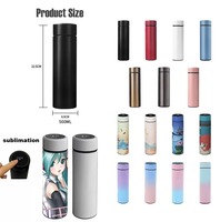 Thermos intelligent isolé sous vide de 500ml avec logo personnalisé bouteille d'eau intelligente en acier inoxydable avec température et affichage à LED