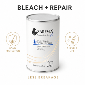 ZAREVIA White Bond Protect - Polvo Decolorante Permanente para el Cabello, Aclara 9 Niveles, Sin Alcohol, Sin Polvo, Estable para Cabello Dañado, 7 Colores - Product Image 4
