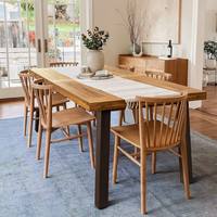 Mesa de comedor de madera modular diseñada para conversión de oficina en casa versátil o apartamentos urbanos multifuncionales