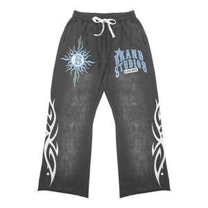 Logo sur mesure Design imprimé solide couleur unie coupe régulière Tracksuits de couleur bleue Tracksuits Ensemble deux pièces personnalisé Combinaison d'entraînement - Product Image 5