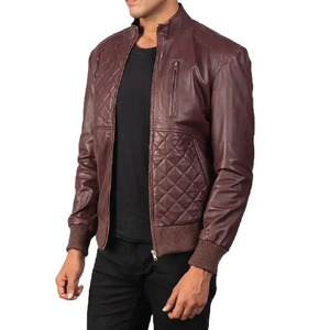 Vente en gros Vestes en cuir pour hommes haut de gamme personnalisées Design tendance Col à capuche Toile Tissu High Street Style Dernière arrivée d'hiver - Product Image 2