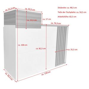 Mostrador de Recepción de Roble Blanco Avignon, Muebles de Oficina Duraderos de la Línea Jet-Line para Hoteles, Restaurantes, Salones, Consultorías Jurídicas - Product Image 2