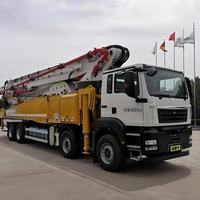 Camion pompe à béton mobile HB40V de 225 kW avec moteur diesel, équipement de livraison hydraulique pour béton prêt à l'emploi, coulage continu