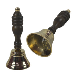 Campanas decorativas navideñas de latón a mano, campana festiva con acabado Chapado en Metal completamente antiguo con mango, decoraciones navideñas - Product Image 2