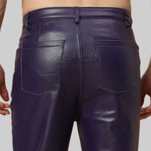 Concevez votre propre pantalon pour hommes Pantalon en cuir taille personnalisée Pantalon en cuir d'hiver Prix de gros - Product Image 6