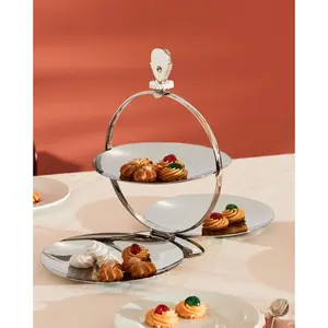 Wholesale Handmade Cake Stand for Event Decor Suppliers Vintage White Cake Stand Cake Stand Mirror <b>resin</b> epoxy mold Zahid Export - Product Image 3