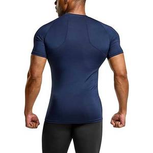 Chemises de gymnastique haut de gamme 2025 T-shirts de compression de fibres pour hommes adultes Vêtements de sport Chemise Vêtements en gros - Product Image 2