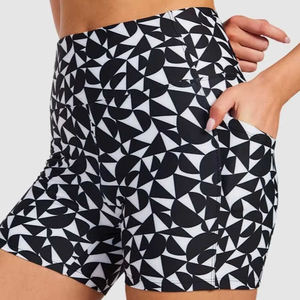 USA & Europe Quick-Drying Seamless Yoga Shorts Casual USA & Europe Shorts with Solid <b>Pattern</b> <b>leggings</b>, Seamless, High Waist - Product Image 3