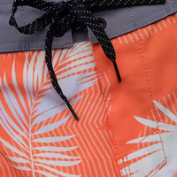 Shorts de bain orange unis pour hommes, très demandés, séchage rapide, écologiques, décontractés, pour la plage et le surf, tailles S-M