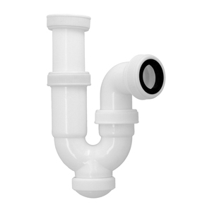Sifone Curvo Estensibile, 1 1/2" O/ 40 mm con Dado di Bloccaggio - Product Image 1