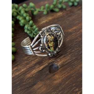 Jameson Hoskie Blackjack Turquoise & Sterling <b>Silver</b> Fashion <b>Cuff</b> <b>Bracelet</b> - Product Image 4