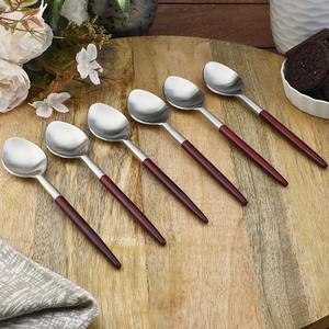 Cuillère moderne en acier inoxydable finition argentée adaptée à la cuisine et à la collection de vaisselle - Product Image 4