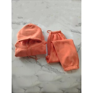 Hoodies costume hiver printemps solide survêtement décontracté femmes polaire 2 pièces ensemble sport sweats pull pantalons de survêtement en gros-S - Product Image 6