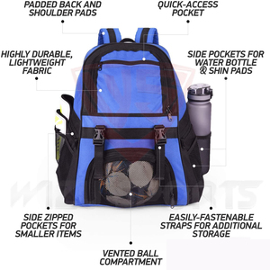 Mochila personalizada de equipo deportivo para escuela, bolsa de equipo de fútbol y baloncesto - Product Image 4