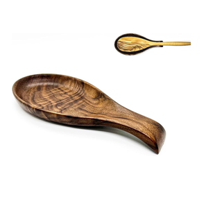Repose-cuillère en bois et support de repos de forme carrée de cuillère en bois de taille personnalisée pour la maison - Product Image 5
