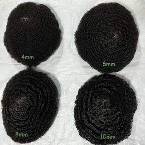 Peluca de Cabello Natural para Hombre, Negra, con Parte Lateral, Base de Seda, Resistente al Calor, Cabello Virgen Remy Brasileño, Corto y Liso - Product Image 6