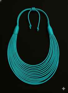 New Designer Multi Layer Chunky Necklace Wax Cord Necklace Best Party ware Gift Choker Necklace Designer Embroidery for Women's - Product Image 5