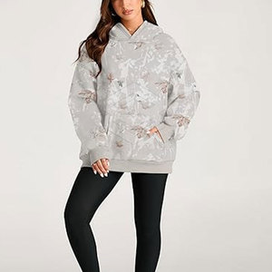 Último Estilo, Nueva Llegada, Sudaderas Extra Grandes para Mujer con Color Personalizado, 100% Algodón, Invierno, Casual, Tejidas, al por Mayor - Product Image 3