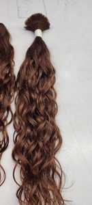 100% ต่อผมชาวอินเดียสีน้ำตาลเข้มเรียบติดทนนานสไตล์คลื่นธรรมชาติคุณภาพสูง - Product Image 2