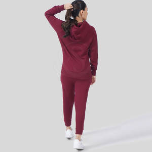 Ensemble de survêtement décontracté à capuche pour femmes, deux pièces, personnalisable, avec pantalon de jogging - Product Image 5