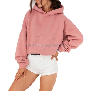 Sweat-shirt rose décontracté surdimensionné pour femmes |   Haut à capuche à manches longues pour femme, collection automne-hiver - Product Image 1